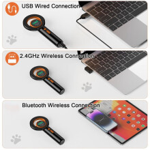 -Mikrochip-Lesegerät für Haustiere, 3-In-1 (2,4 GHz Kabellos + + USB) Universeller Mikrochip-Tag-Lesescanner für Tiere, Q40