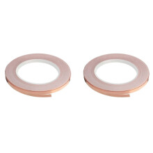2X Single-Sided Adhesive Copper Foil Tape Self-Adhesive Shielding Tape Anti-Interference Tape for Guitar (5mmx20M)