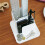 Not Easy to Scratch Modern Durable Desktop Storage Organizer for Students Storage Box White 5