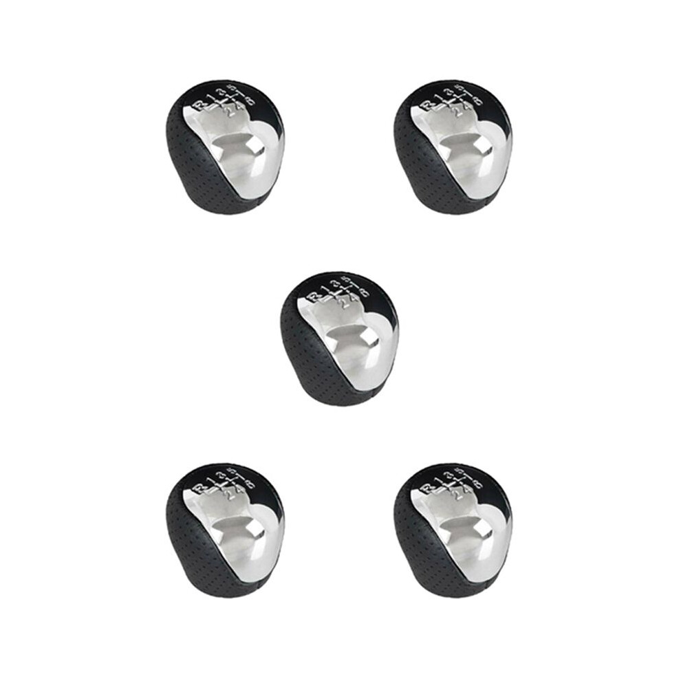 5X Sport Perforated Leather Gear Knob Chrome 6-Speed For I30 Ix35 Tucson 6031119539581