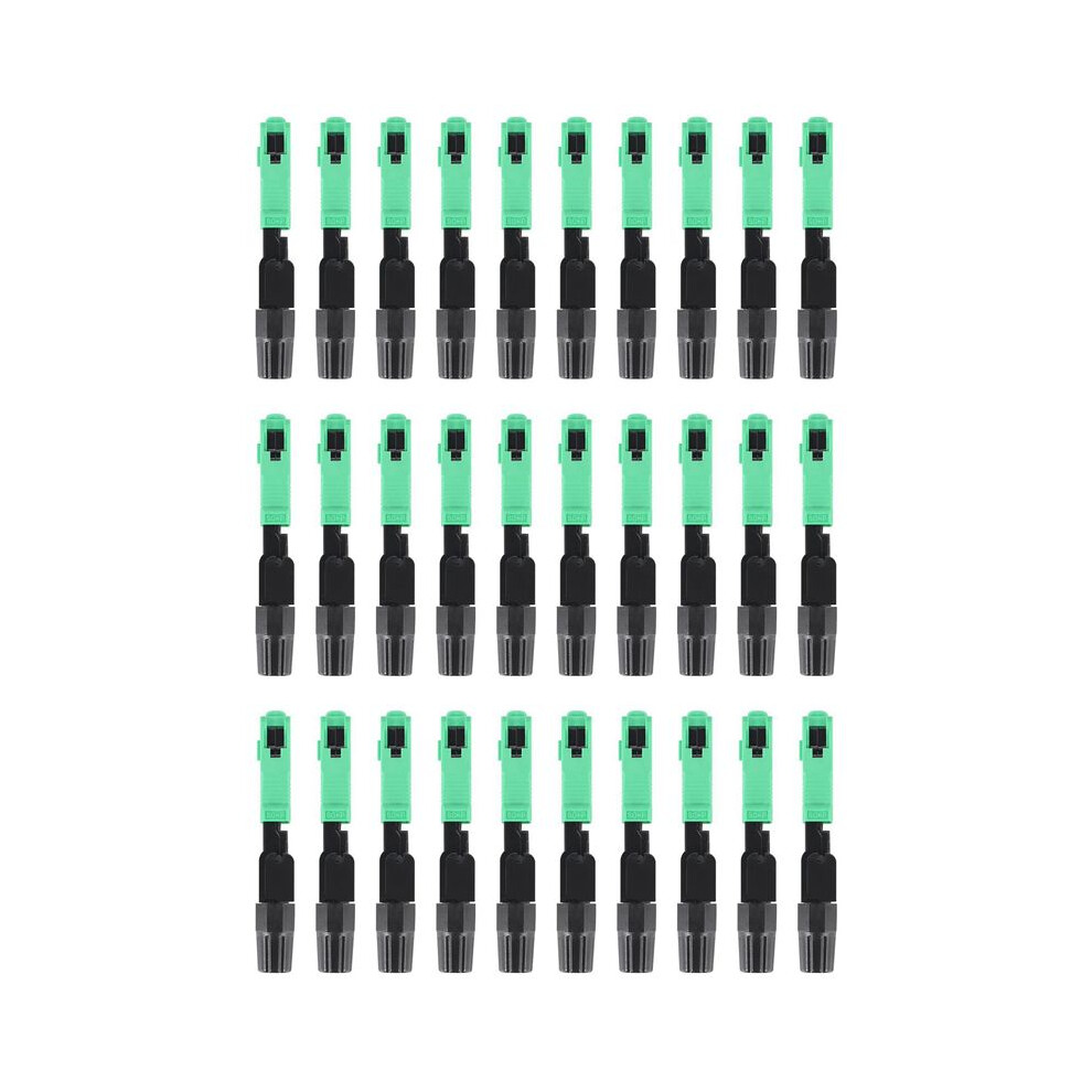 Photos - Flash 30Pcs Sc/Apc Fiber Optic Connector Embedded Single Mode Component Fiber Optic Quick Connector-Black + Green