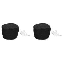 2X Household Electric Heating Hat Cap Adjustable Hot Oil Treatment Hat Salon Barber Accessories for Hair Care US Plug