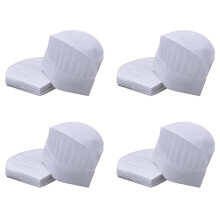 100 Packs of Disposable Chef Hat SMS Non-Woven Kitchen Cooking Hats Cap Party Baking