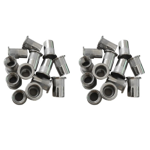 60Pcs M8 Rivet Nuts Stainless Steel Threaded Rivet Insert Nuts M8-1.25mm