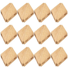 24Pcs Natural Wood Clothes Hanger Wall Mounted Coat Hook Decorative Key Holder Hat Scarf Handbag Storage Hanger