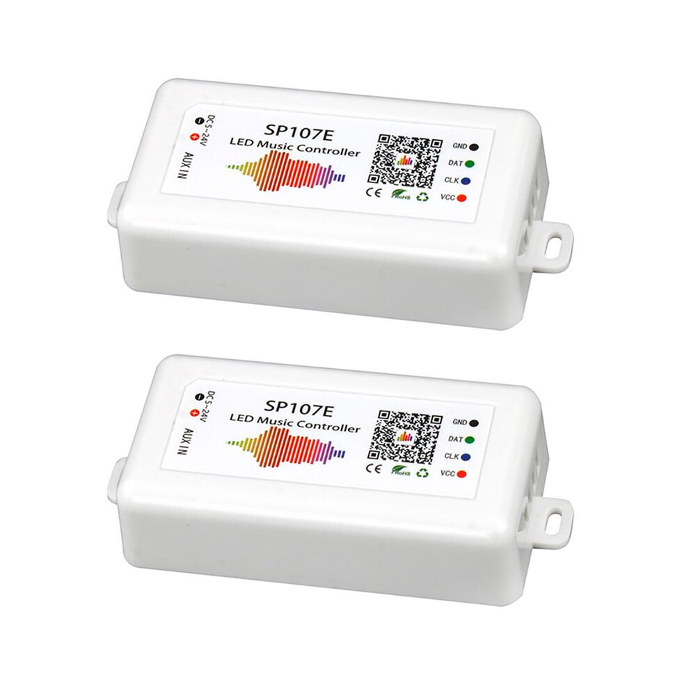 2X Sp107e Led Controller App Ws2811/2812B Strip Dimming Led Music Controller Light 6033239779694