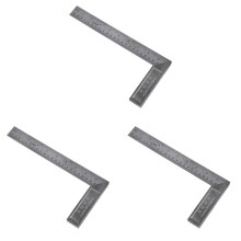 3X Regla de Angulo Recto 90 Grados 25cm Longitud Acero Inoxidable