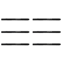 6 x Fabric Pens Permanent Colors for DIY Textile Clothes T-Shirt Shoes Black