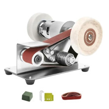 Belt Sander,Adjustable Speed Electric Knife Sharpener,15 Degree Belt Grinder,Power Belt Sander for Woodworking EU PLUG