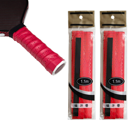 Lot de 2 pièces d'enveloppe de poignée de Pickleballs-Rouge 2