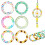 6 Pcs Silicone Beadable O Ring, 65Mm Round Silicone Loop with 2 Hole Frame Silicone Pendant for Diy Keychain 3