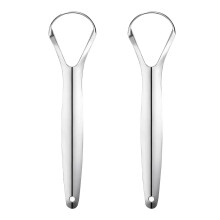 Tongue Scraper Twin Pack Stainless Steel Tongue Cleaner for Fresh Breath and Oral Hygiene