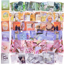 300Sheets 6 Design Fresh Literature Flowers Sticker Book Photo Frame Sticker Pocket Decoration DIY Sticker