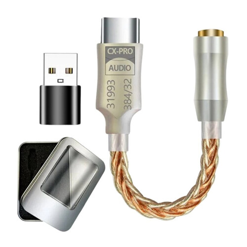 CX31993 HiFi DAC Type C to 3.5mm Headphone Amplifier Audio Decoder IEM AMP Mobile Phone Adapter with USB Adapter B