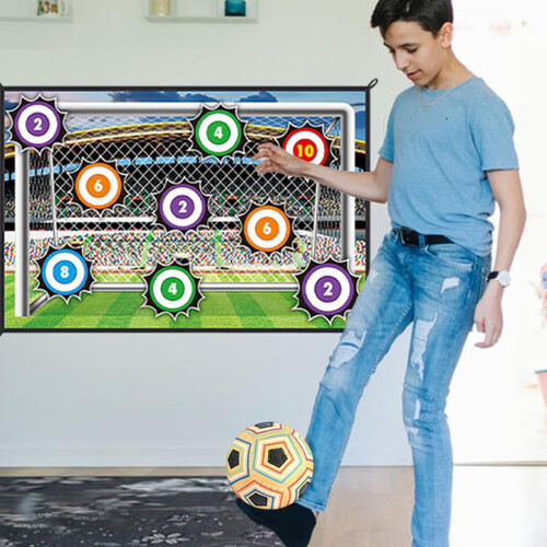 Easy To Transport Soccer Exercise Pattern Mat Perfect For-Blue 2