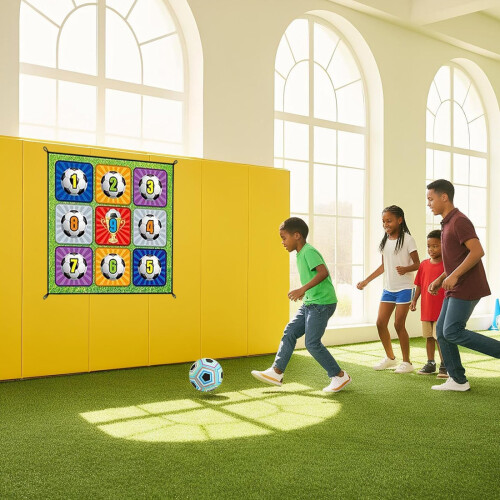 Ensemble d'activités de lancer de football peu encombrant-Bleu 2