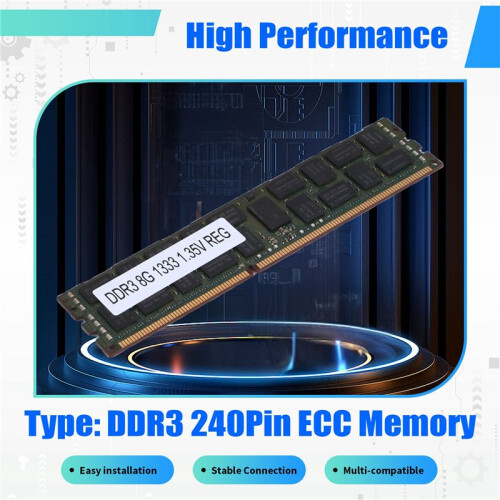 8GB DDR3 1333MHZ Ecc Ram Memory PC3L-10600R 1.35V 2RX4 REG Ecc RAM for Server Workstation 1
