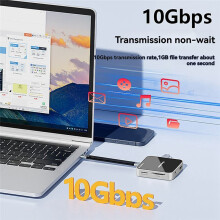 BLUEENDLESS 7-in-1 Magnetic Expansion Dock USB C Laptop Magnetic Dock Station USB-A Multiport Adapter Docking Station