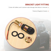 Rotating Flashing Amber Beacon Flexible DIN Rod Tractor Mounting Bracket Mounting Lamp Bracket Light Fittings