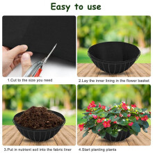 2pcs 12x80 Inch Fabric Planter Liner Roll Non Woven Plant Liner Roll Black Liners Roll Alternative Coconut Liner