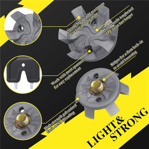 Spikes Set Includes 60 Pcs  Cleats Replacement  Cleats Spanner Metal Thread Screw 6 mm Dia  Spike Too 1