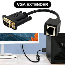 VGA to RJ45 Adapter Network Cable to VGA Network Cable Connector Monitor to Network Cable Connector VGA Extender