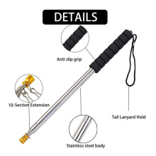 2pcs 9.8Ft Telescopic Flag Pole,Stainless Steel Handheld Portable Extendable Retractable Flagpole with Anti-Slip Grip