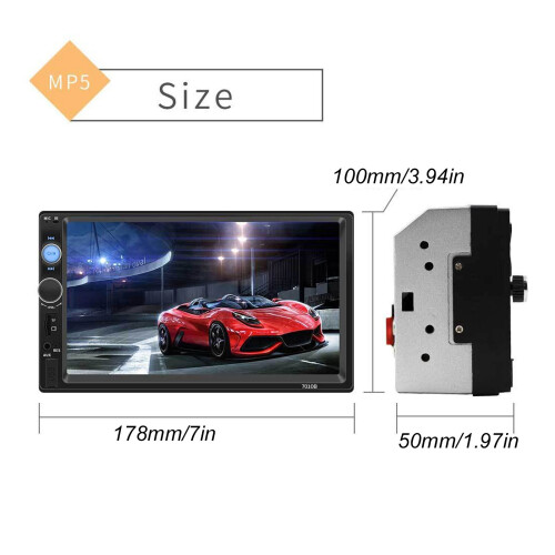 7in Car MP5 Player Multimedia Stereo Bluetooth Mirror Link with Remote 2