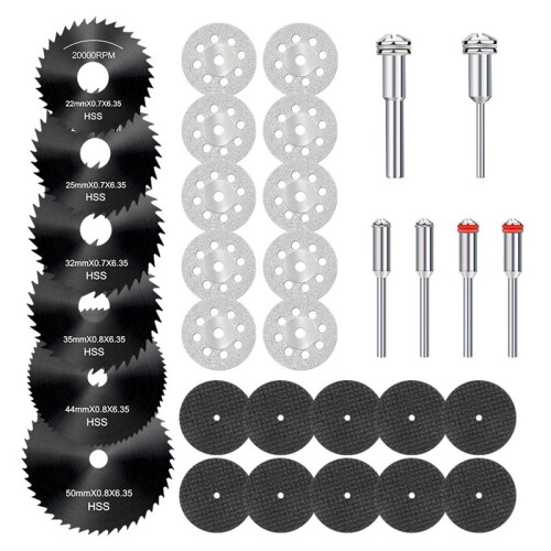 32pcs Cutting Discs for Rotary Tool, 3 Different Saw Blades to Meet Your Different Needs, Cutting Wheel Set