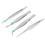7 Stück Anti-Statik Pinzette Set, Multi-Function Handwerkzeug-Kit, Rot & Silber 6