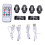 4PCS Wireless LED Strobe Lights with Remote Control, 8 Colors USB Charing Waterproof Emergency Warning Lights 1