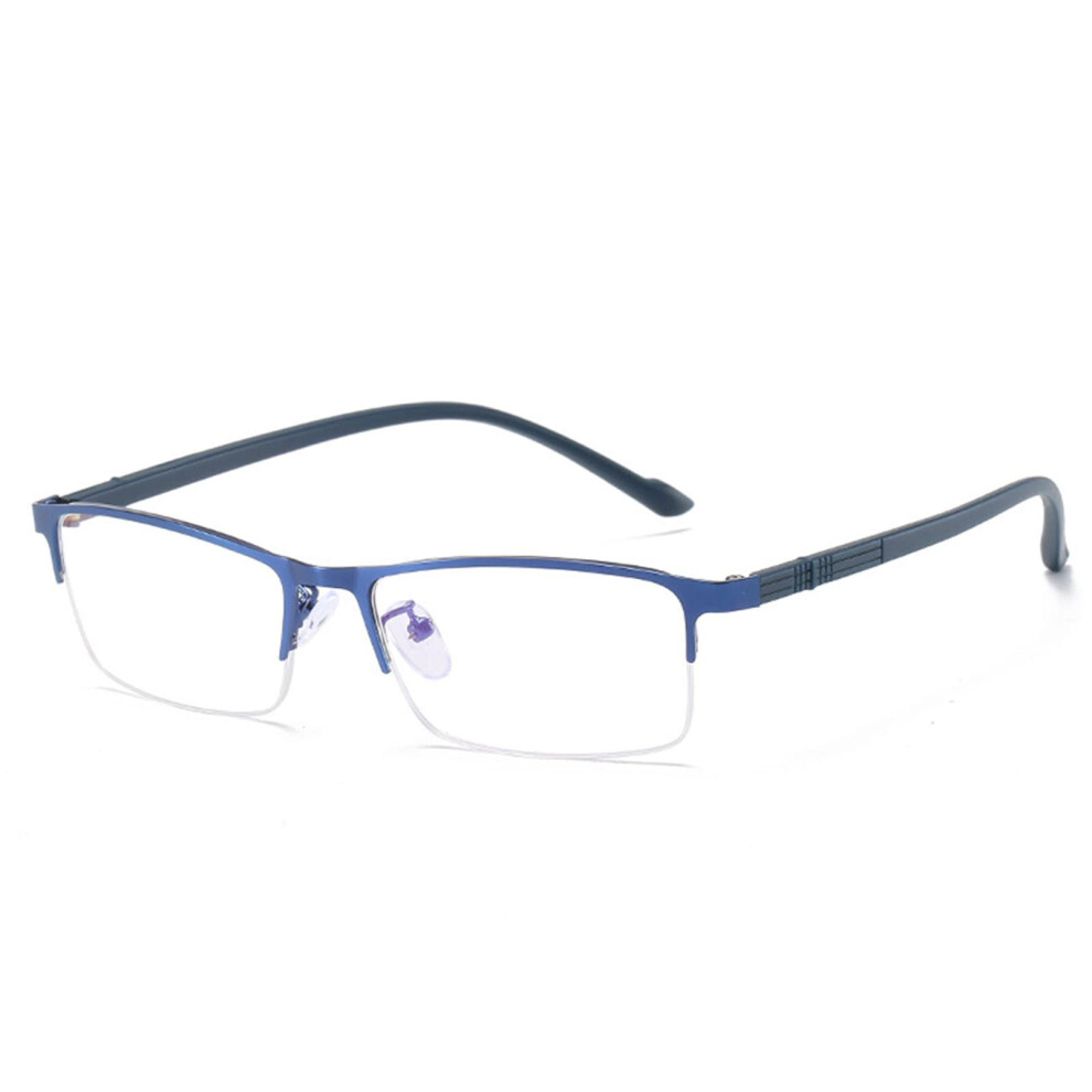 Retro Half Frame Blue Light Blocking Computer Gaming Glasses with UV400 Blue Frame