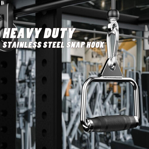 2X Pulldown Cable Machine Handles, Heavy Duty Triceps Biceps Press Down Cable Handle for Pulley Workouts Home Gym 1