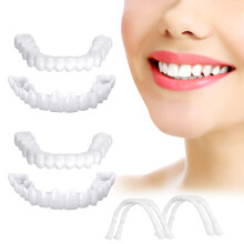 Fake Teeth Dental Veneers Set 4 PCS Natural Shade for Instant Smile Restoration and Comfortable Wear