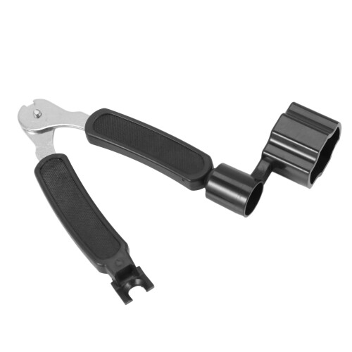 2X Schwarz 3 in 1 Multifunktions-Gitarre String Winder String Cutter Pin Puller 2