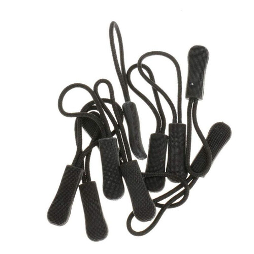 60 Anti-Slip Zipper Puller, Zipper, Zipper Extension Trailer, Practical and Robust for Back Pack, Jacket, Etc.- Black 2