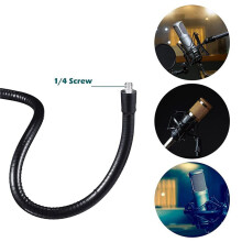 4 Pcs Microphone Adjustable Stand Flexible Gooseneck Desktop Stands Desk Clamp Recording Equipment for Meeting Lecture