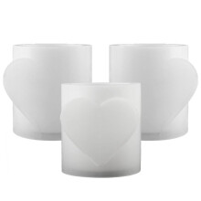 3ST Love Cup Silikonform Betong HjäRta Ljusburk GöR det SjäLv Harts FöRvaringsburk Blomkruka Formar Alla HjäRtans Dag Present