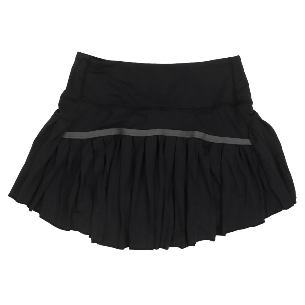 Breathable Tennis Pleated Skirt, Black