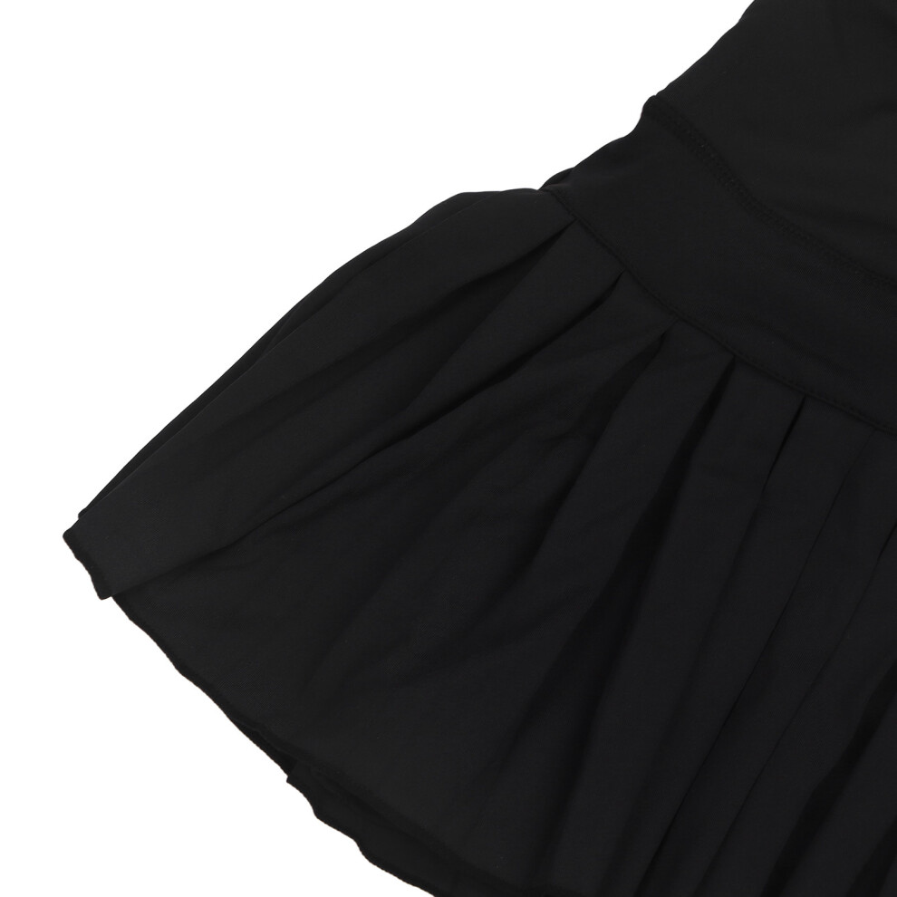 Stretchy Pleated Skirt for Sports, Black
