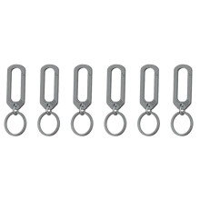6X Boucle en Titane Porte-Clés en Alliage de Titane Boucles de Simplicité Créative Accessoires de Camping Outil de Poche en Plein Air