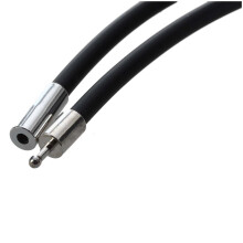 3pcs 19.75 Inch 3mm Fashion Rubber Cord Necklace with Stainless Steel Closure - Black