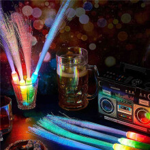 96 PCS Glow Fiber Wands Sticks LED Light Wand Fiber Optic Wands Flashing Sticks for Party Wedding Halloween Christmas