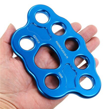 2X 8 Otworów Outdoor Paw Rigging Plate 45KN Wspinaczka Skałkowa Alpinizm Punkt Kotwicy ZłąCze Gear Rigging Plate