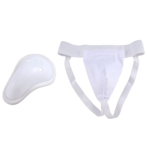2X Aine Protector Cup Men, Boxe Kickboxing Muay Groin Guard, Ventilé RéGlable, Karaté Fighting Training M