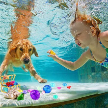 24 Piezas de Juguetes de Piscina de Gemas de Buceo Que Incluyen Diamantes de Colores, Juguete de Buceo, Cofre del , Juguete de Natación