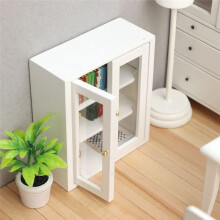 2X 1:12 Puppenhaus Miniatur Weiß Wandschrank Hängeschrank Organizer Schrank Puppenhaus Möbel Dekor Spielzeug