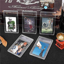Trading Cards Protector Case Acrylic Clear Baseball Card Holders with Label Position Hard Card Sleeves (48 Pieces)