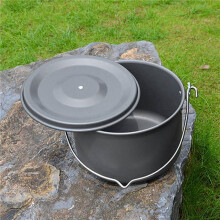 2X Utomhuscamping Picknick Hängande Kastruller Aluminiumlegering Kokgryta 4,5L Kompakt Campinggryta för Vandring Backpacking Picknick