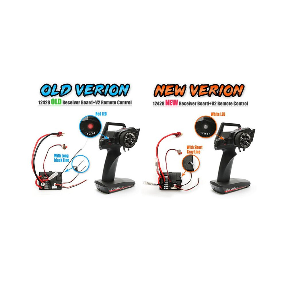 2X Version 2.4G 2Ch V2 Transmitter Radio Remote Controller For 12428 12423 1:12 Rc Car Crawler Parts 6033064692052